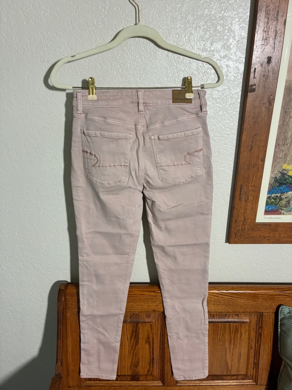 American Eagle Outfitters Skinny Jeans in Light Mauve - Picture 5 of 6